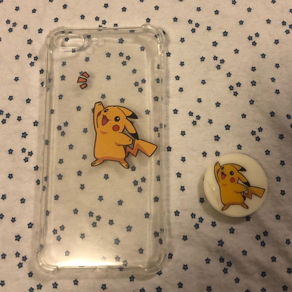 Pokémon Pikachu iPhone 8 case and PopSocket